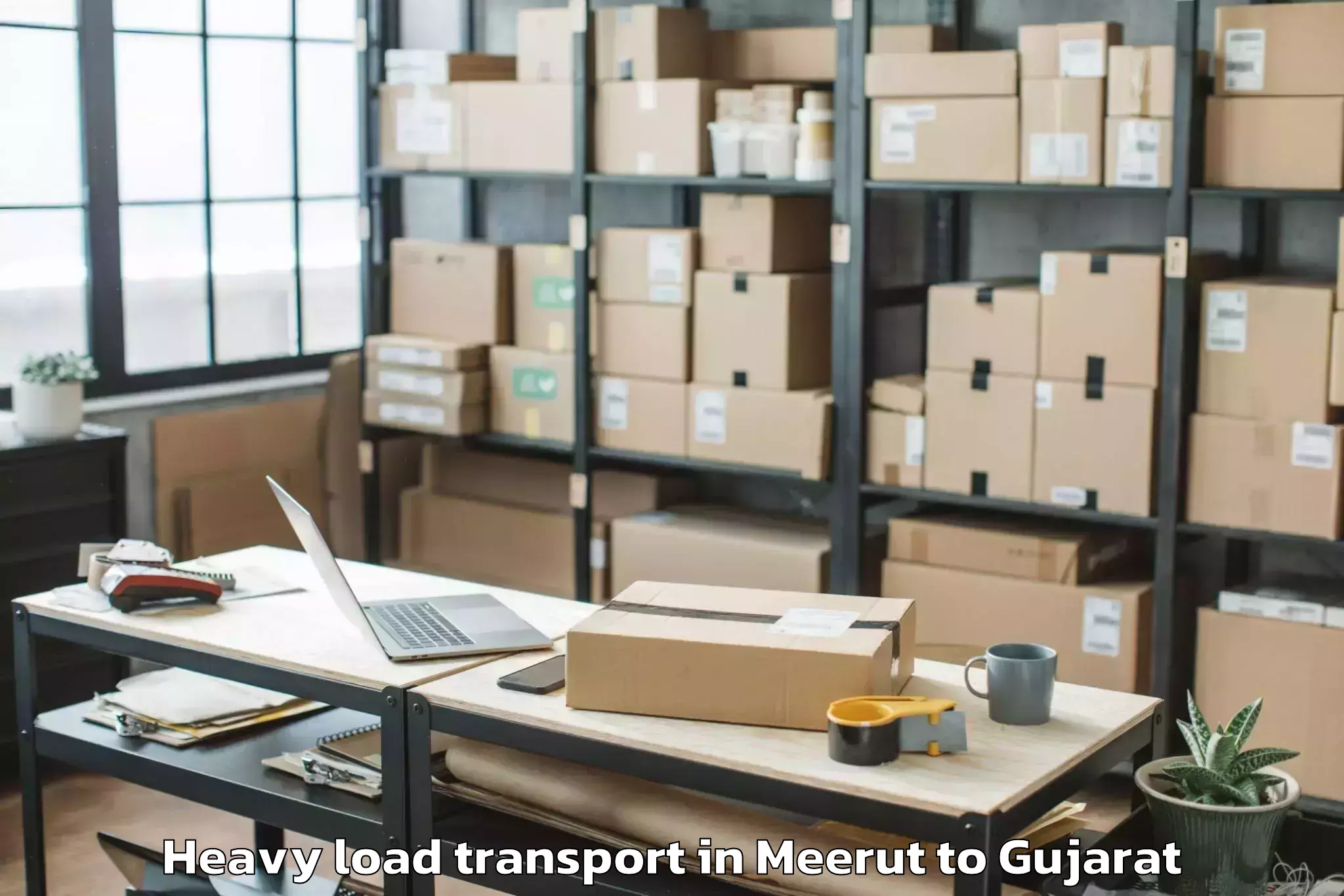 Hassle-Free Meerut to Ahmedabad Airport Amd Heavy Load Transport